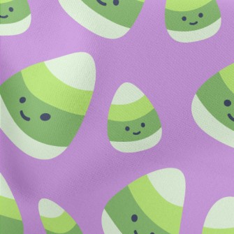 Halloween Green Candy Lightweight Cotton Poplin