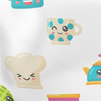 Cute Kitchen Utensils Lightweight Cotton Poplin