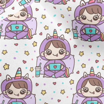 Unicorn Dress Up Girl Micro Fleece