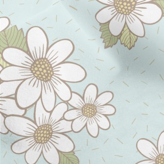 Pretty Little White Flower Micro Fleece