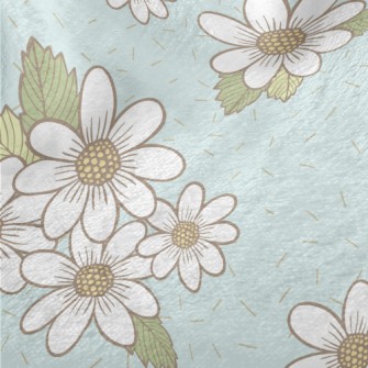 Pretty Little White Flower Minky
