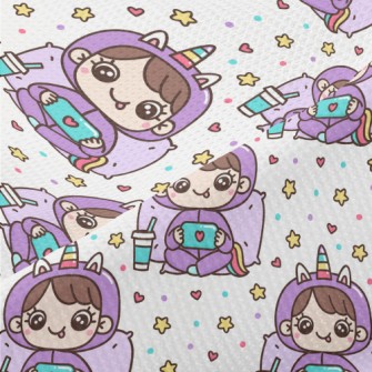 Unicorn Dress Up Girl Piqué