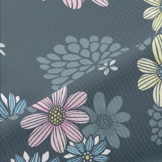 Three Colorful Flowers Piqué