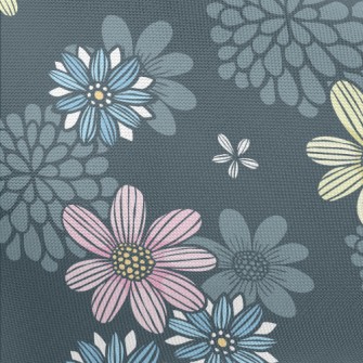 Three Colorful Flowers Pongee