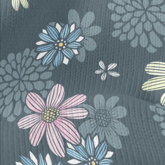 Three Colorful Flowers Stretch Jersey