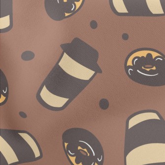 Hot Coffee Donut Lightweight Cotton Poplin
