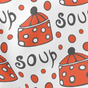 Cute Polka Dot Soup Pot Lightweight Cotton Poplin