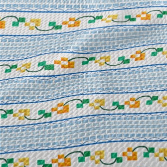 Geometric Decorative Tiles Birdseye Piqué