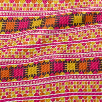 Splicing Geometric Totem Birdseye Piqué