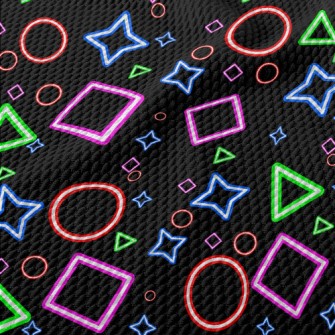 Fluorescent Geometry Birdseye Piqué