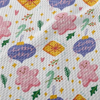 Christmas Tree Charms Birdseye Piqué