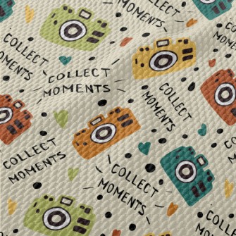 Cute Cartoon Camera Birdseye Piqué