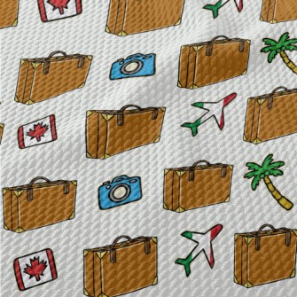 Around The World Luggage Birdseye Piqué