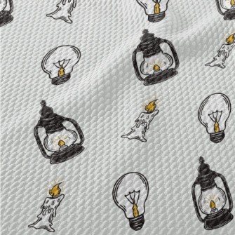 Portable Lamp Bulb Birdseye Piqué