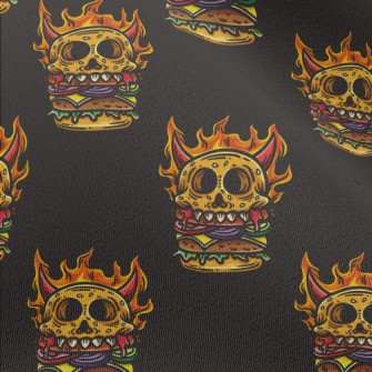 Flaming Skull Burger Chiffon