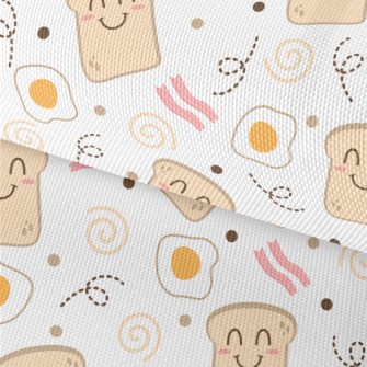 Smiling Toast With Poached Egg Waterproof Oxford