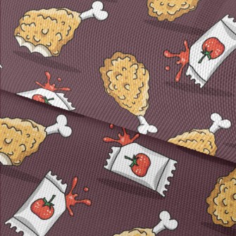 Fried Chicken With Ketchup Waterproof Oxford