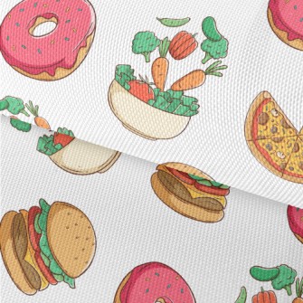 Salads And Fast Food Waterproof Oxford