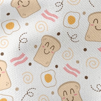 Smiling Toast With Poached Egg Waterproof Canvas