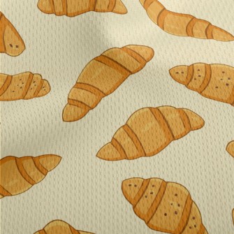 Delicious Croissant Athletic Mesh Flat Back