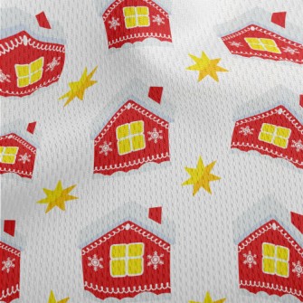 Small House In The Snow Athletic Mesh Flat Back
