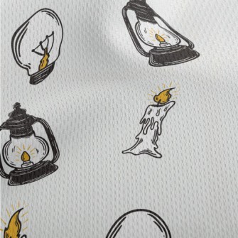 Portable Lamp Bulb Athletic Mesh Flat Back