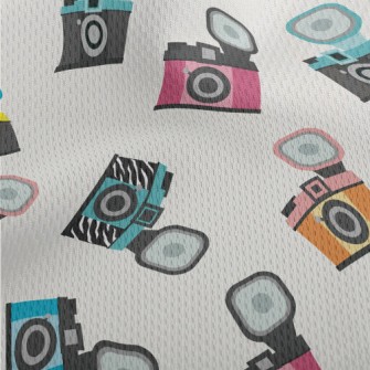 Big Flash Camera Athletic Mesh Flat Back