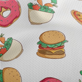 Salads And Fast Food Athletic Mesh Flat Back