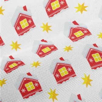 Small House In The Snow Performance Linen