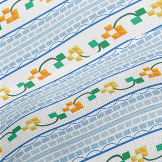 Geometric Decorative Tiles Performance Linen