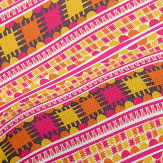 Splicing Geometric Totem Performance Linen