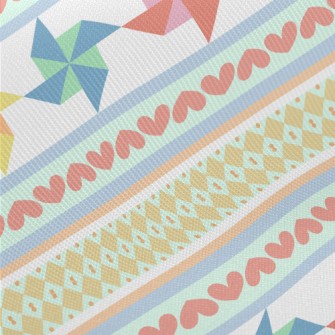 Colorful Paper Pinwheel Twill