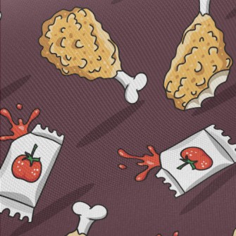 Fried Chicken With Ketchup Twill