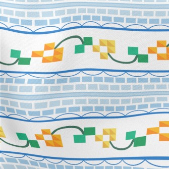 Geometric Decorative Tiles Stretch Ponte