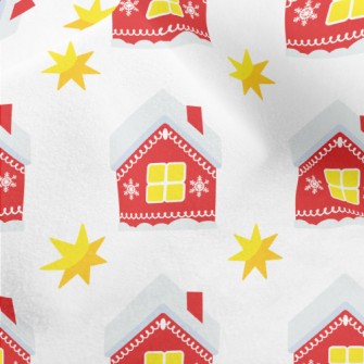 Small House In The Snow Micro Fleece