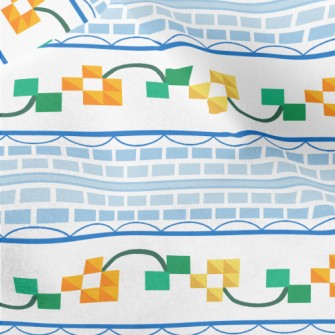 Geometric Decorative Tiles Micro Fleece