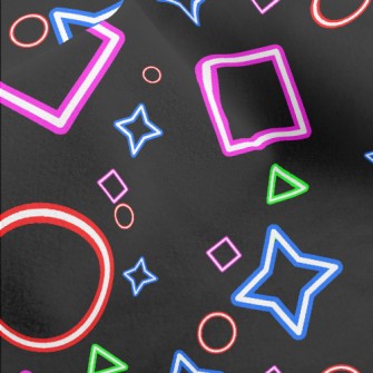 Fluorescent Geometry Micro Fleece