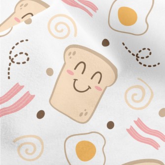 Smiling Toast With Poached Egg Micro Fleece