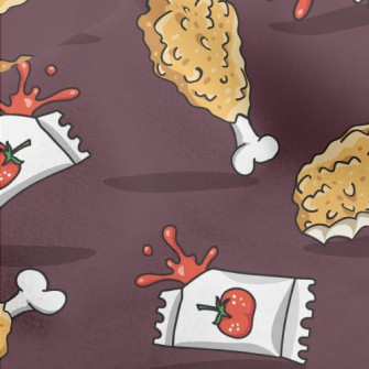 Fried Chicken With Ketchup Micro Fleece