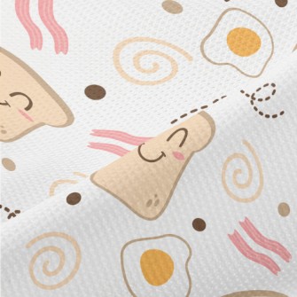 Smiling Toast With Poached Egg Piqué