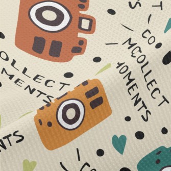 Cute Cartoon Camera Piqué