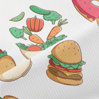 Salads And Fast Food Piqué