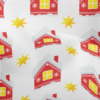 Small House In The Snow Lightweight Performance Linen