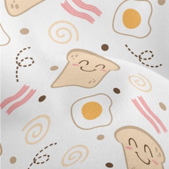 Smiling Toast With Poached Egg Lightweight Performance Linen