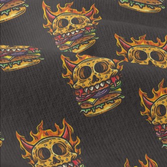 Flaming Skull Burger Modern Jersey