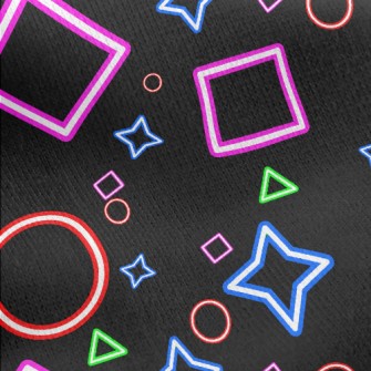 Fluorescent Geometry Jersey Backed Fleece