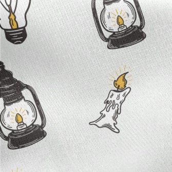 Portable Lamp Bulb Jersey Backed Fleece