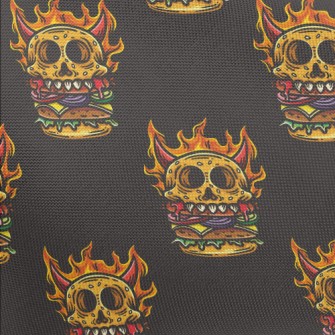 Flaming Skull Burger Pongee
