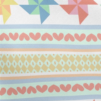 Colorful Paper Pinwheel Pongee