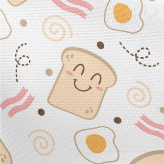 Smiling Toast With Poached Egg Pongee